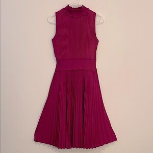Nanette Lepore Sleeveless Pleated dark pink Dress size 4